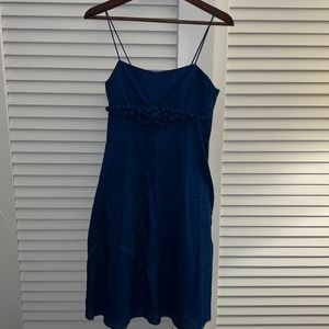 Susana Monaco Dress Size 4 Blue Teal Button Waist